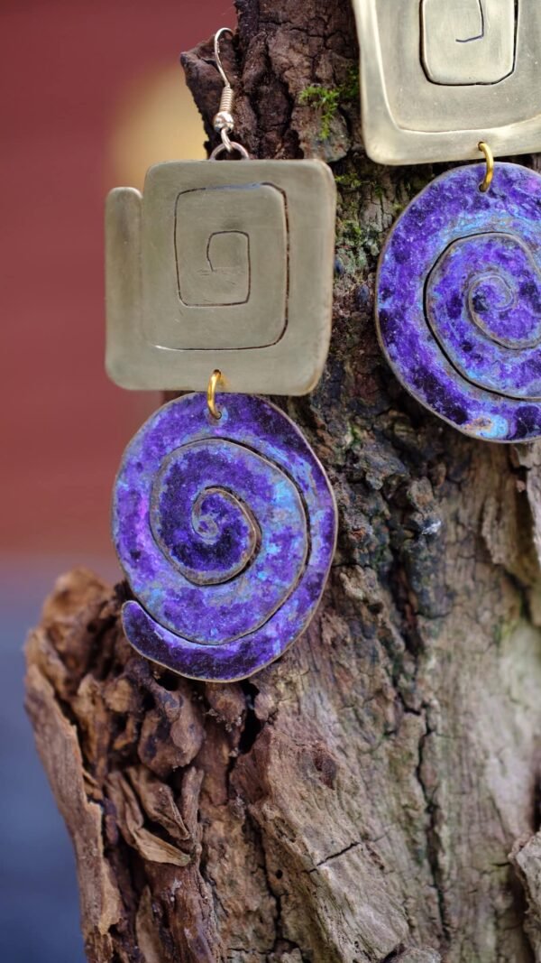 Pendientes portal de sol violeta